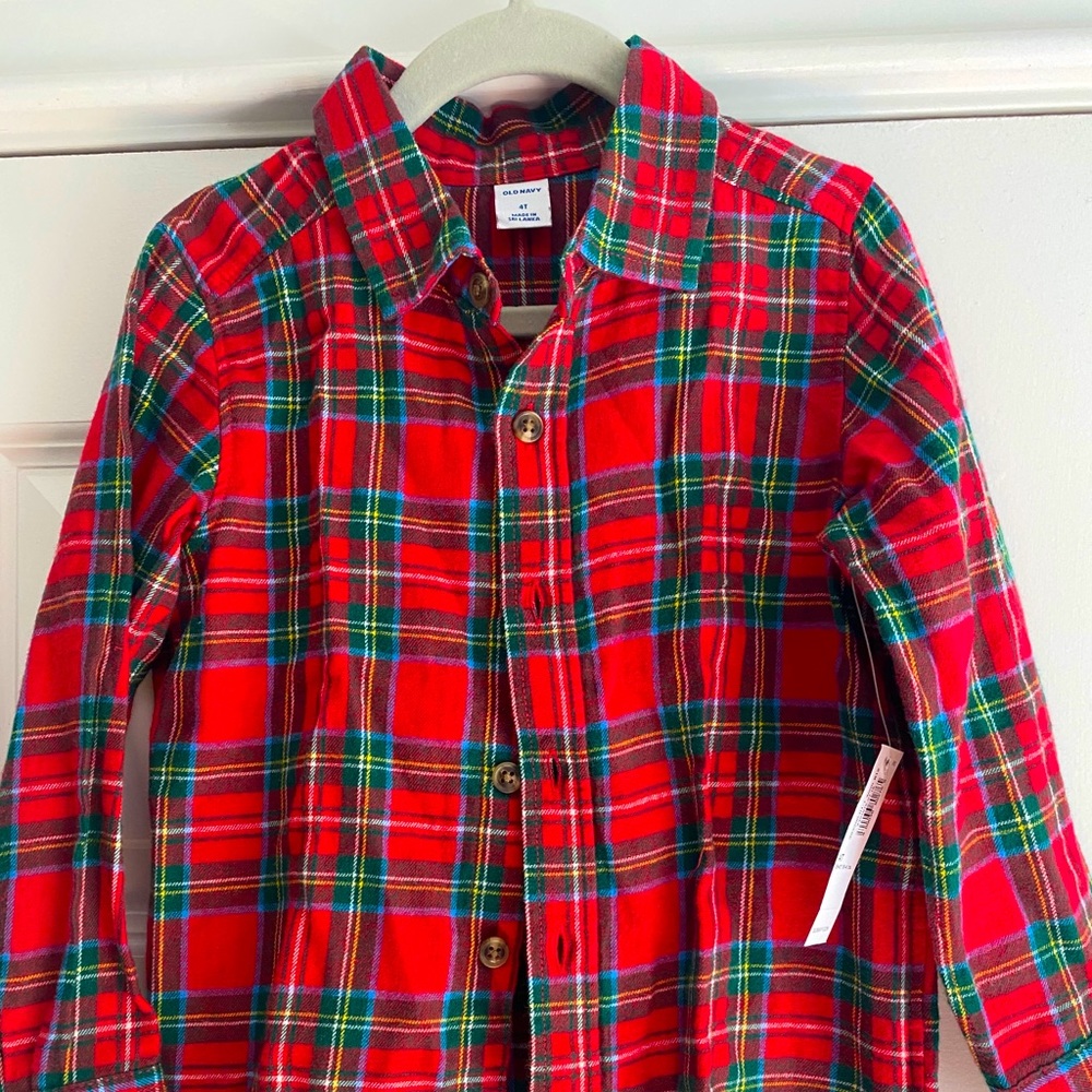 Old Navy Plaid Long-sleeve Shirt for Toddler Boys